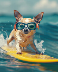 Surfer dog, summer