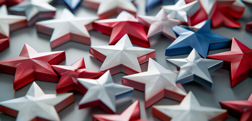 Minimalist design large stars on wide backdrop for Memorial Day.