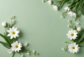 Hello Spring, beautiful flower background for social media and template