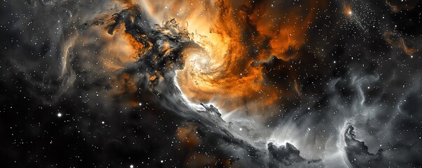 Colorful nebula close up A closeup image of a vibrant