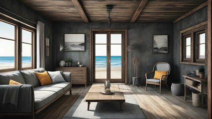 Real Estate Living Room Interior 