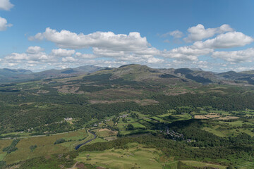 Eryri National Park helicopter aerial
