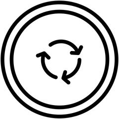 roundabout line icon