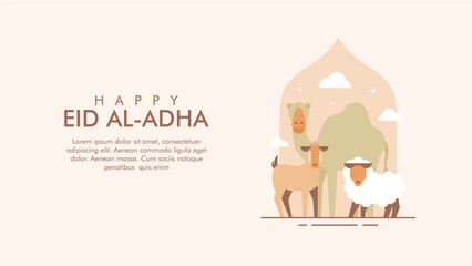 eid al adha background template vector stock