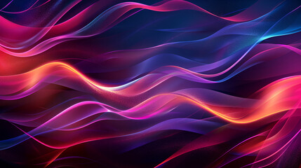 colorful background with abstract shape glowing in ultraviolet spectrum, curvy neon lines, Futuristic ,wavy neon light motion effect background
