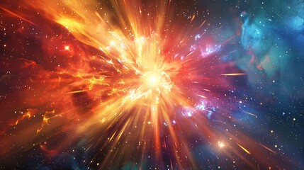 Naklejka premium The explosion of a star.