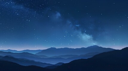 The stunning night sky is filled with stars and the majestic mountains are silhouetted against it.