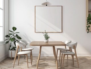 Sophisticated Mock-Up Poster Frame in Modern Interior Setting