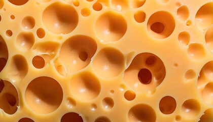 Background image of a cheese with holes