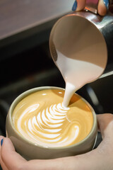 Latter art barista specialty coffee