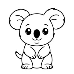 Fototapeta premium Cute vector illustration Koala doodle for children worksheet