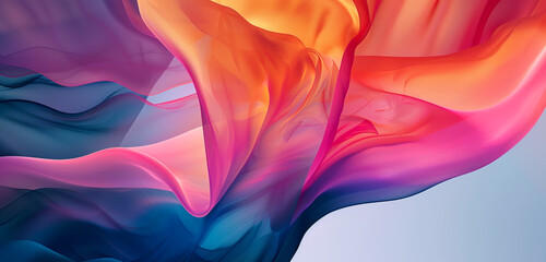 Fototapeta premium Versatile ultrawide web design featuring fluid shapes in US colors with generous central white space.