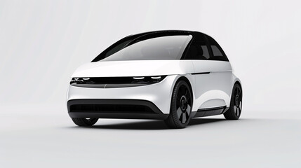modern, clean futuristic  car, for personal transport , isolated on a clear white background