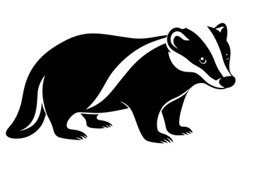 badger line art silhouette illustration