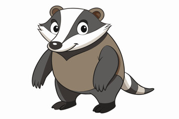 badger cartoon vector illustration