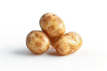 three potatoes are stacked on top of each other