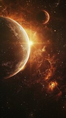 Obraz premium A Stellar Space Scene With Planets and Stars