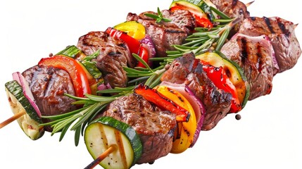 lamb kebab with vegetable png hyper realistic 