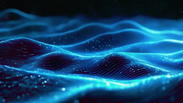 Streams of data moving and morphing, representing information flow, 4K Technological Video Background Animation