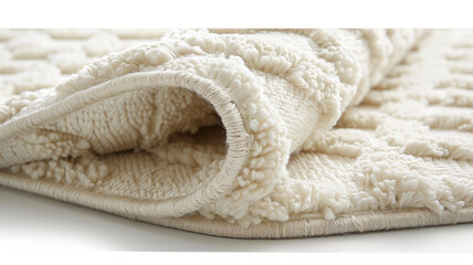 Close-up of a beige textured blanket.