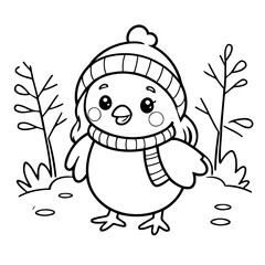Adorable Chick for toddlers coloring book