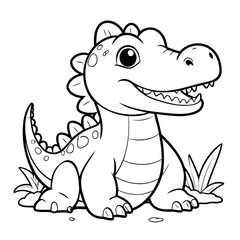 Adorable Crocodile illustration for kids books