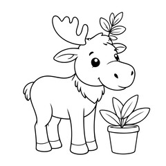 Adorable Moose for kids books