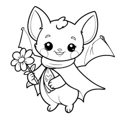 Amazing Bat for toddlers coloring book