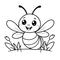 Amazing Bee illustration for kids books