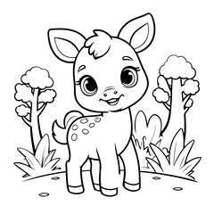 Amazing Fawn illustration for kids books