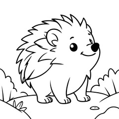 Amazing Hedgehog for kids coloring book