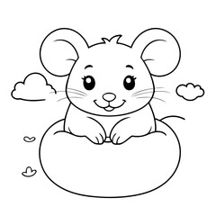 Amazing Mouse coloring book design