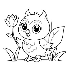 Cartoon Owl for toddlers book