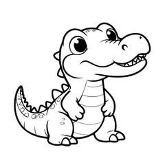 Cute alligator for kids books