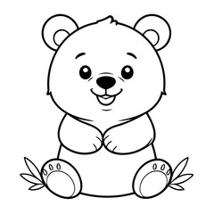 Obraz premium Cute Bear for toddlers coloring book