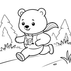 Cute Bear illustration for kids books