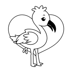 Cute Flamingo illustration for kids books