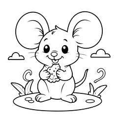 Funny Mouse for toddlers coloring book
