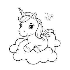 Funny Unicorn for toddlers coloring book
