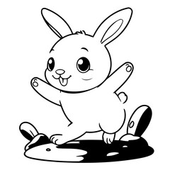 Joyful Bunny for toddlers coloring book