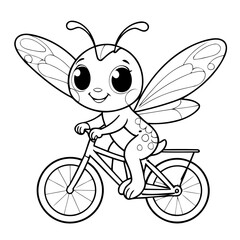 Joyful Dragonfly coloring book design