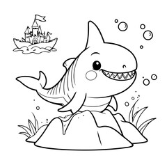 Joyful Shark for children books