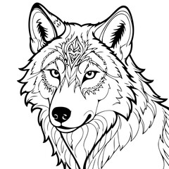 Joyful Wolf illustration for kids books