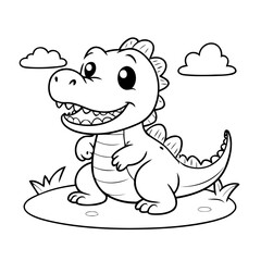 Simple Alligator for toddlers