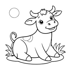 Simple Cow for toddlers coloring book