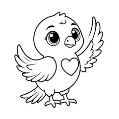 Simple Falcon illustration for kids books