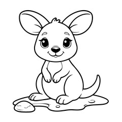 Simple Kangaroo illustration for kids books