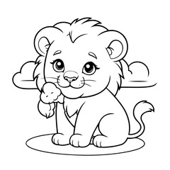 Simple Lion for kids books