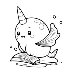 Simple Narwhal for toddlers