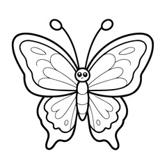 Adorable Butterfly doodle for toddlers coloring page